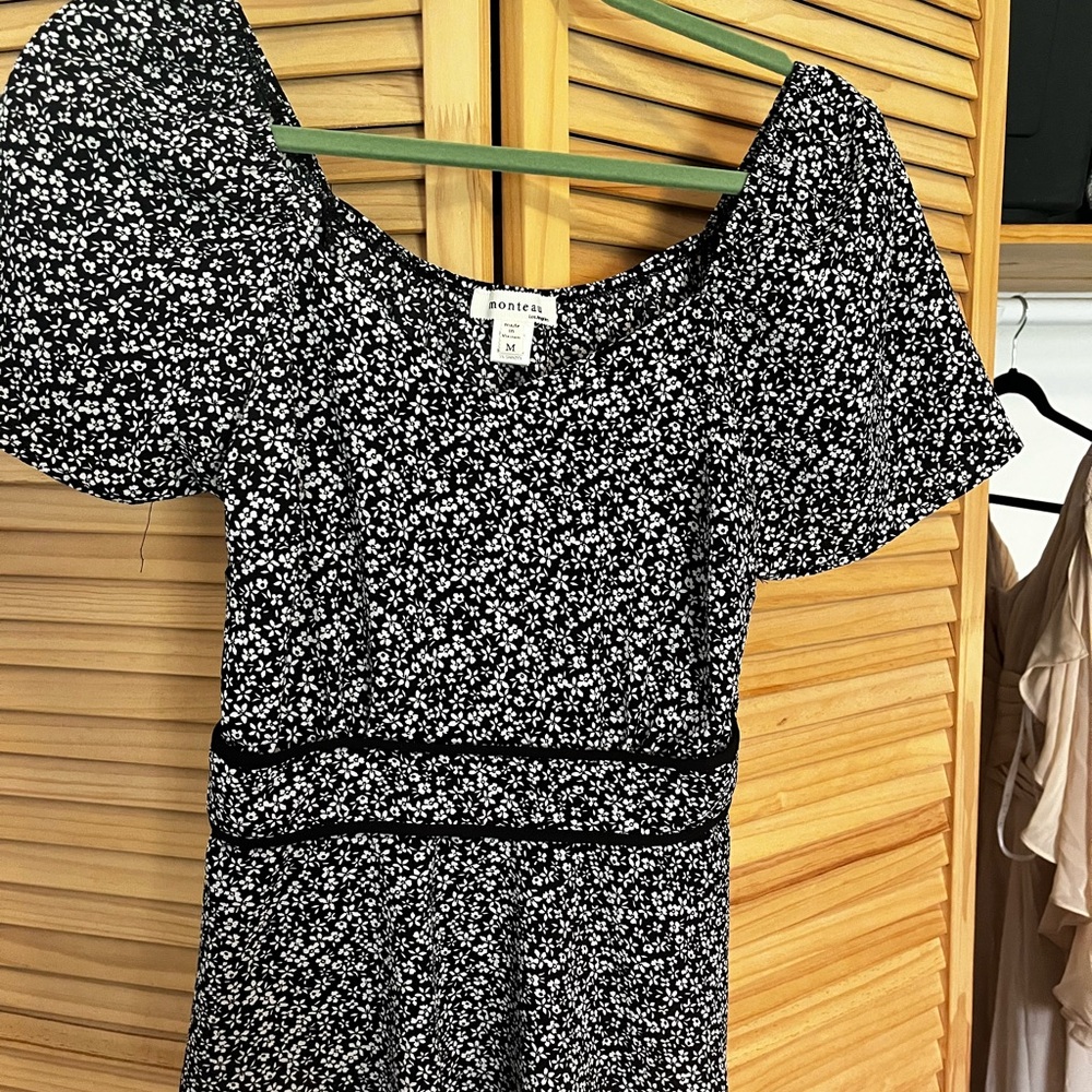 Black and White Floral Dress
